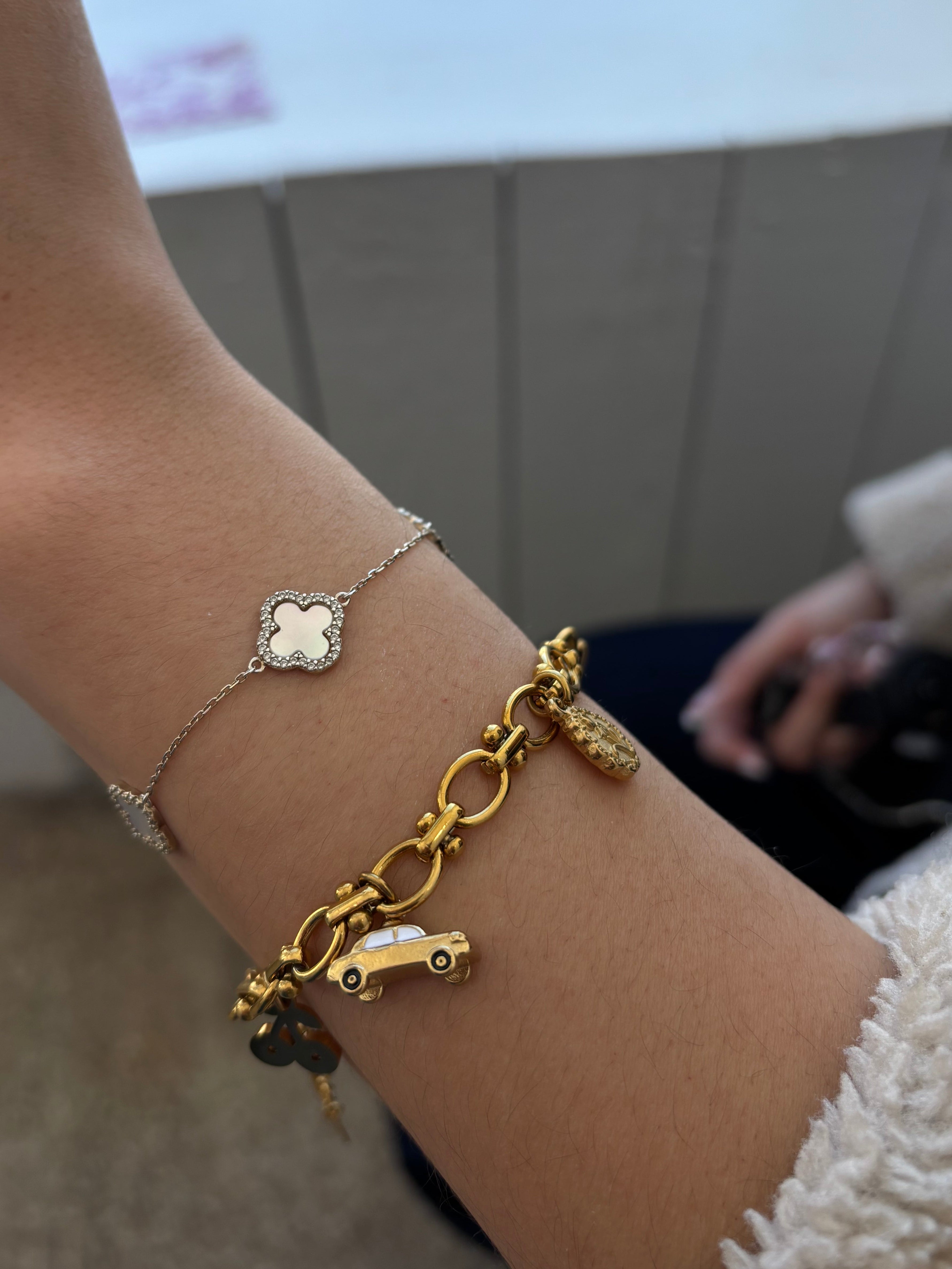 Personalized Gold Charm Bracelet